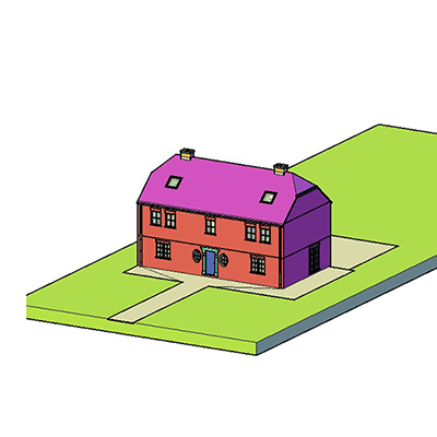 Modélisation maison en 3D sur autocad